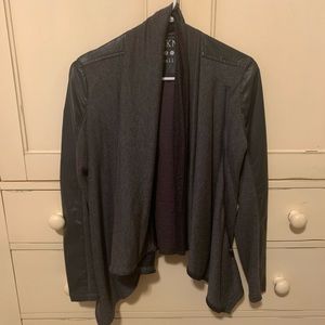BlankNYC faux suede gray drapes jacket